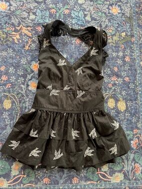 Anthropologie Girls from Savoy Swallow Halter Top size 6